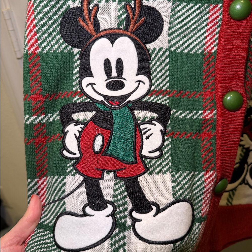 NWT Her Universe Disney Mickey and Minnie Mouse Embroidered Holiday Sweater Vest - Picture 5 of 16